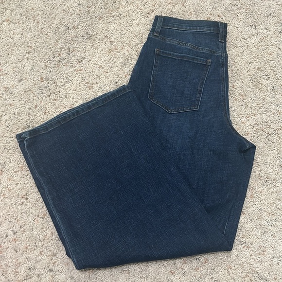 Banana Republic Wide Leg Jeans Pant High Rise Dark Denim Pleated NWT 28/6 - Picture 4 of 13